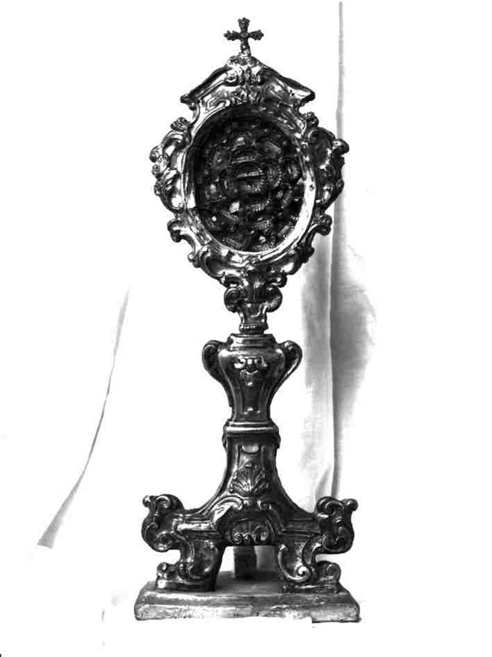reliquiario - a ostensorio, serie - bottega napoletana (seconda metà sec. XVIII)