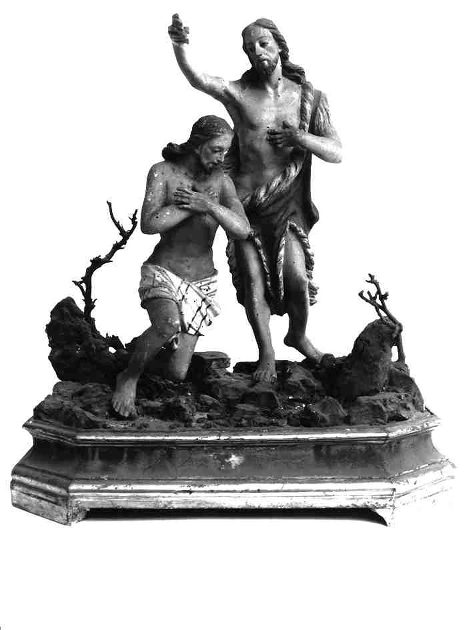 battesimo di Cristo (gruppo scultoreo) - bottega napoletana (prima metà sec. XVIII)