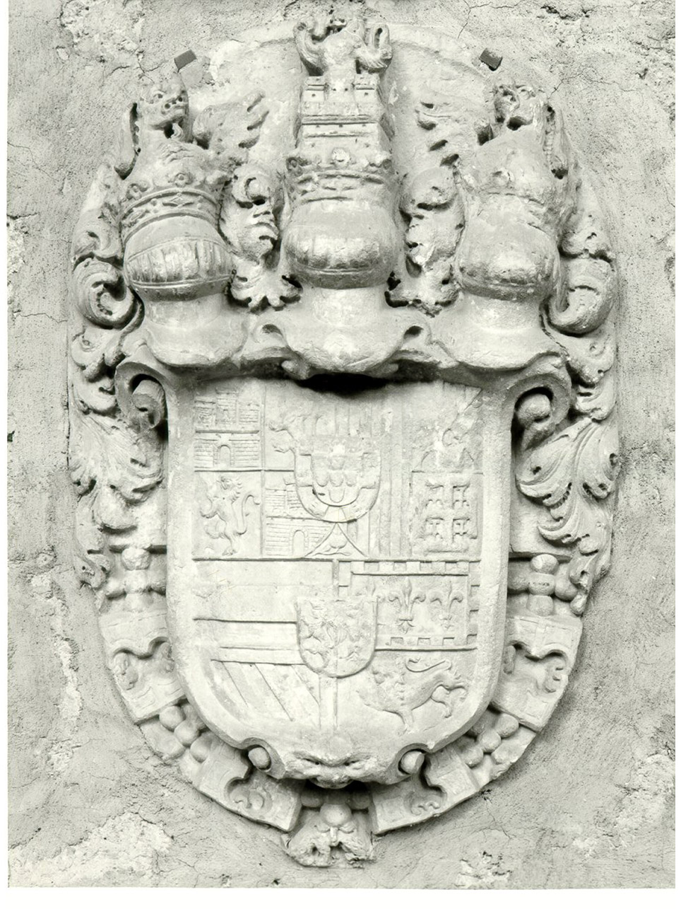 STEMMA GENTILIZIO (STEMMA) - BOTTEGA NAPOLETANA (Metà sec. XVII)