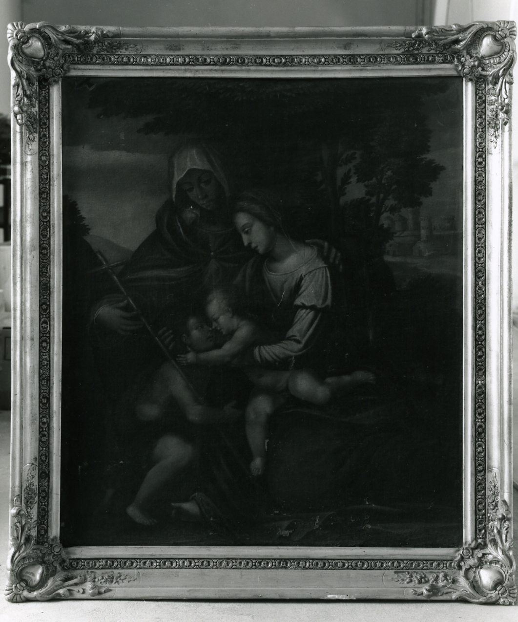 Madonna con Gesù Bambino, San Giovanni Battista bambino e Sant'Anna (dipinto) - ambito napoletano (prima metà sec. XIX)