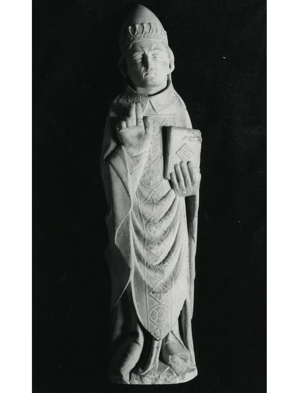 San Ludovico/ San Giovanni Evangelista/ Sant'Andrea/ Santo Apostolo (scultura, serie) di Bertini Pacio (bottega) (prima metà sec. XIV)