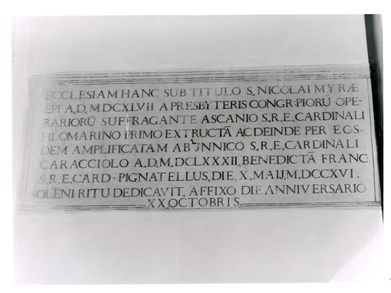 lapide commemorativa - bottega napoletana (sec. XVIII)