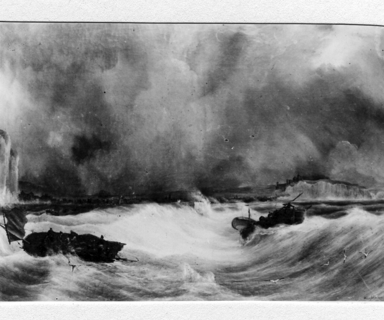 veduta di mare in tempesta (dipinto) di Joenshon Villes (secondo quarto sec. XIX)