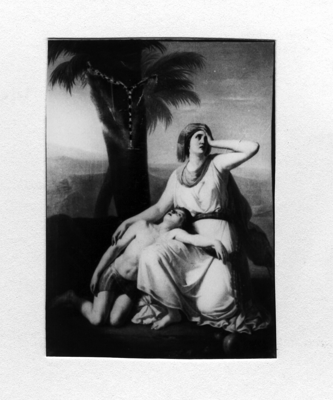 Agar e Ismaele nel deserto (dipinto) di Maldarelli Federico (terzo quarto sec. XIX)