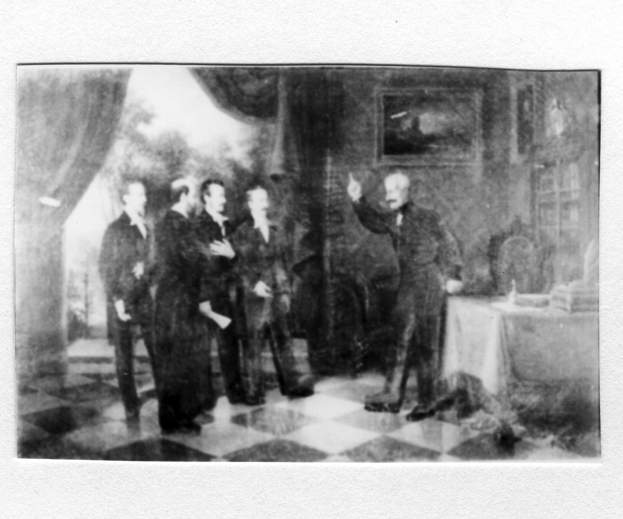 deputazione torinese si presenta dal re Carlo Alberto ad Oporto (dipinto) di La Terza Giuseppe (sec. XIX)