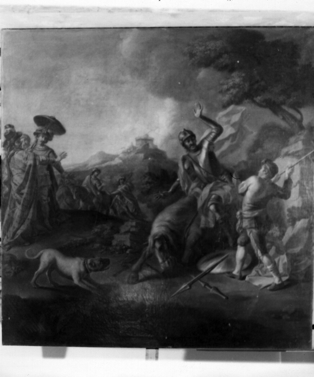 episodio della storia di Don Chisciotte (dipinto) di Dominici Antonio (terzo quarto sec. XVIII)