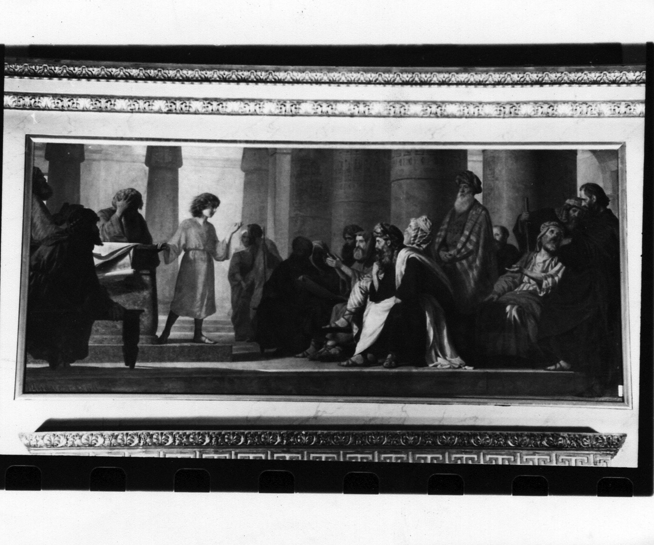 disputa di Gesù con i dottori nel tempio (dipinto) di Ruggiero Ferdinando (sec. XIX)