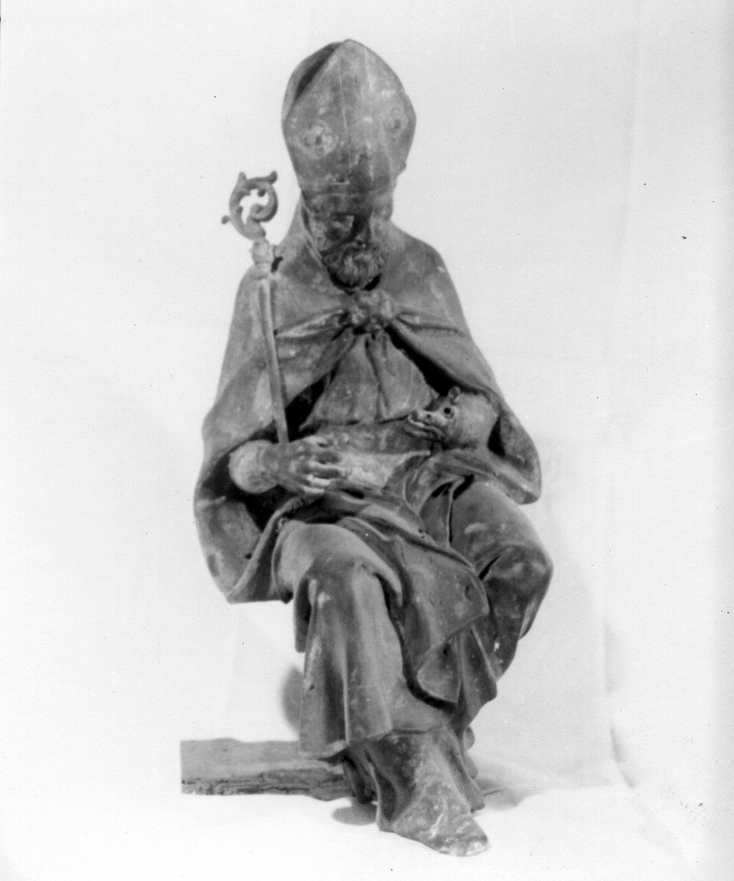 Dottore della Chiesa (scultura) di Fanzago Cosimo (bottega) (metà sec. XVII)