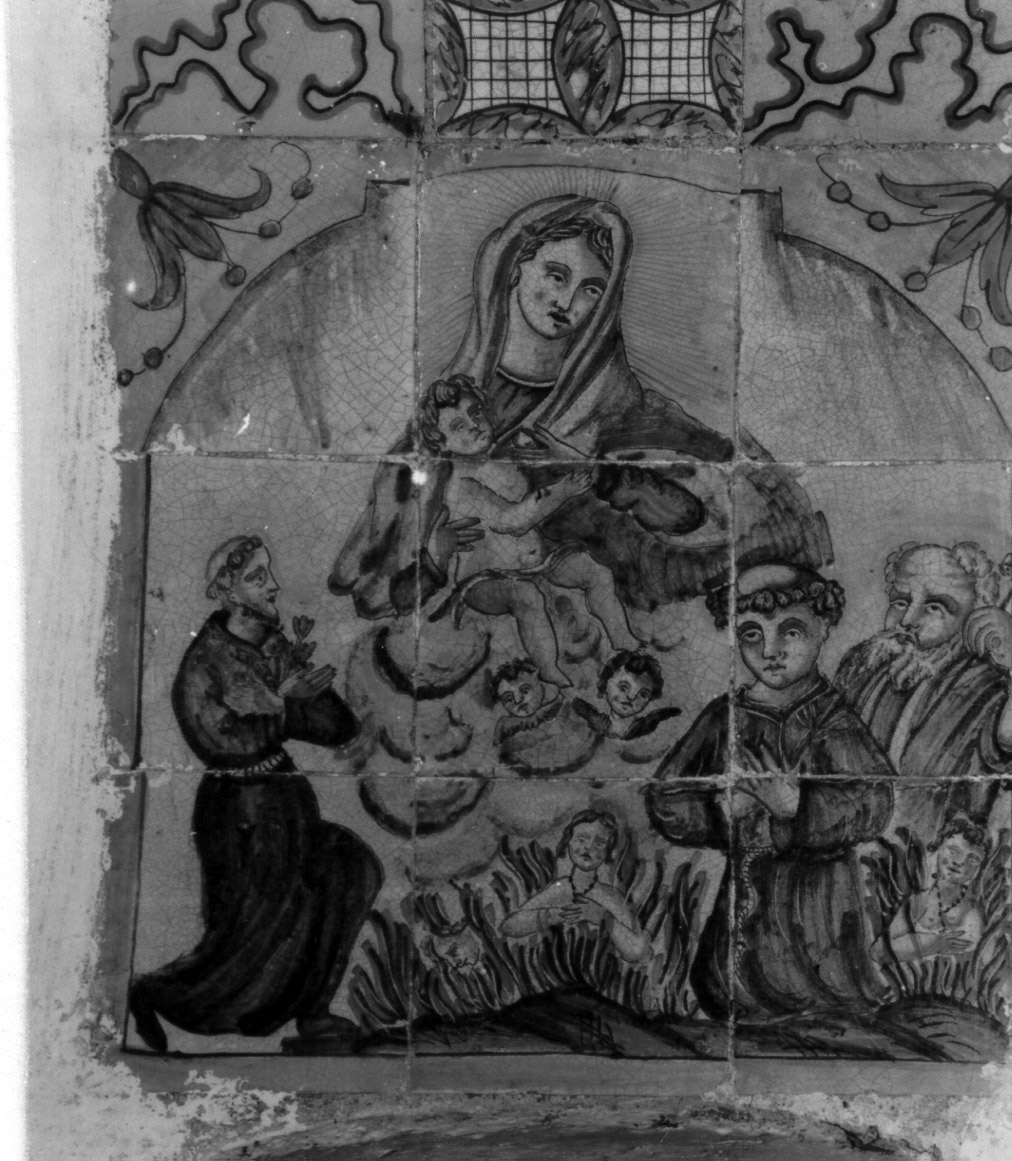Madonna delle anime purganti (pannello) - bottega napoletana (inizio sec. XIX)