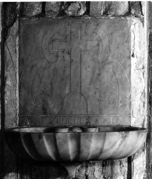 acquasantiera - a conchiglia, serie - bottega napoletana (sec. XIX)