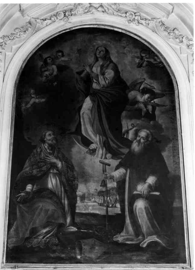 Immacolata Concezione con San Biagio e Sant'Antonio Abate (dipinto) di Cavalier Vinci (prima metà sec. XVIII)