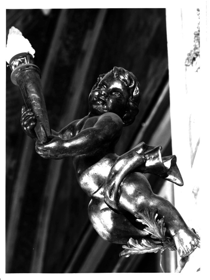 ANGELO PORTACANDELABRO, SERIE - manifattura napoletana (Prima metà sec. XVIII)