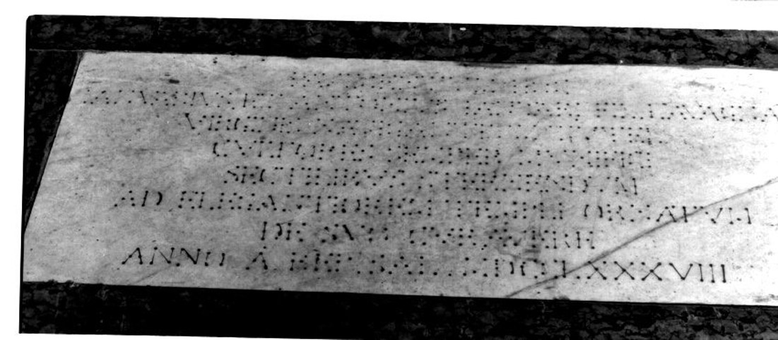 lapide celebrativa - bottega napoletana (sec. XVIII)