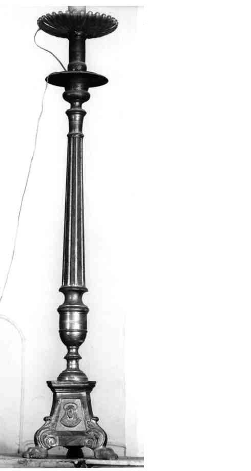 CANDELABRO D'ALTARE, SERIE - manifattura napoletana (FINE sec. XIX)