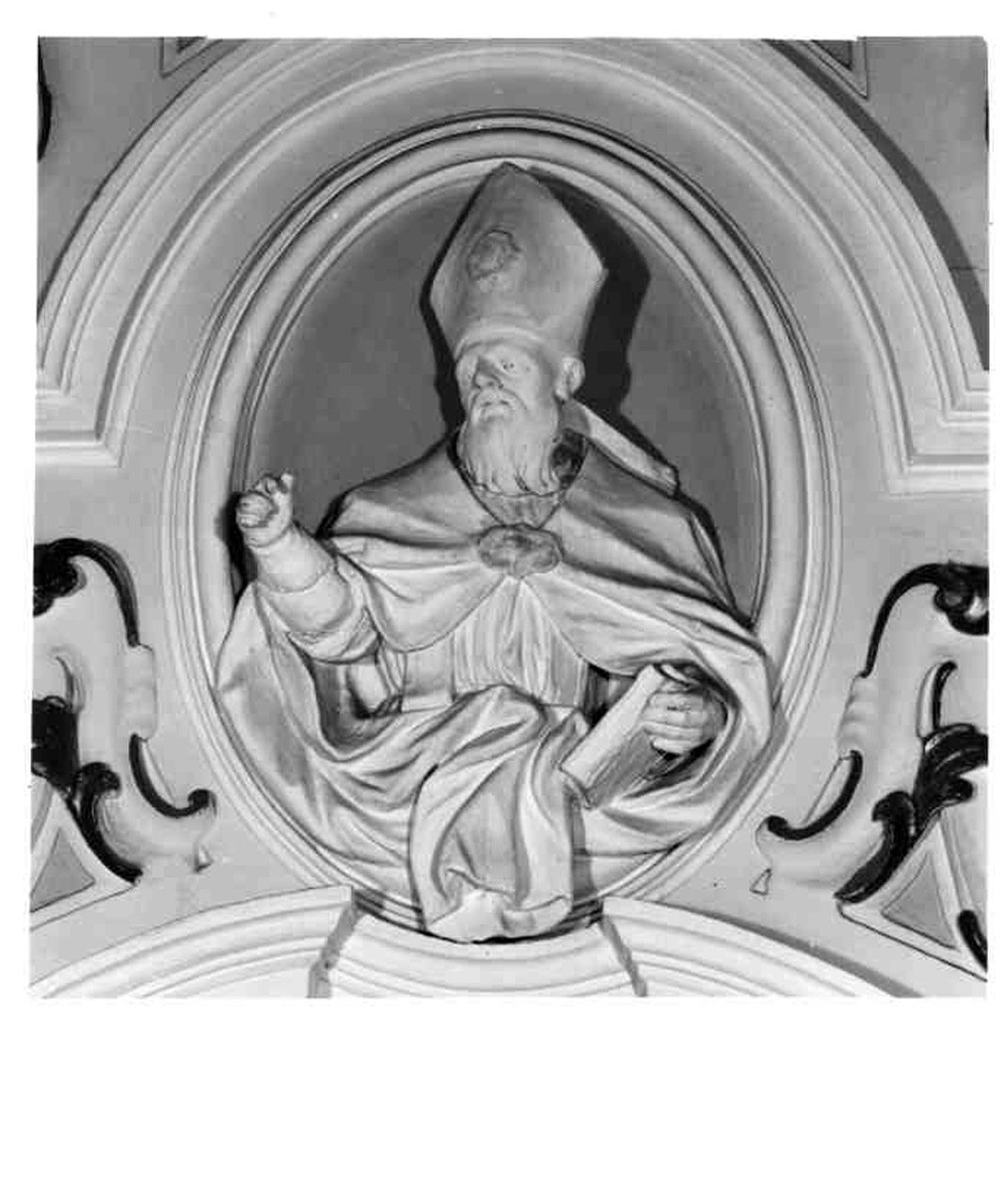 SANTO VESCOVO (BUSTO, ELEMENTO D'INSIEME) - BOTTEGA NAPOLETANA (FINE sec. XVIII)