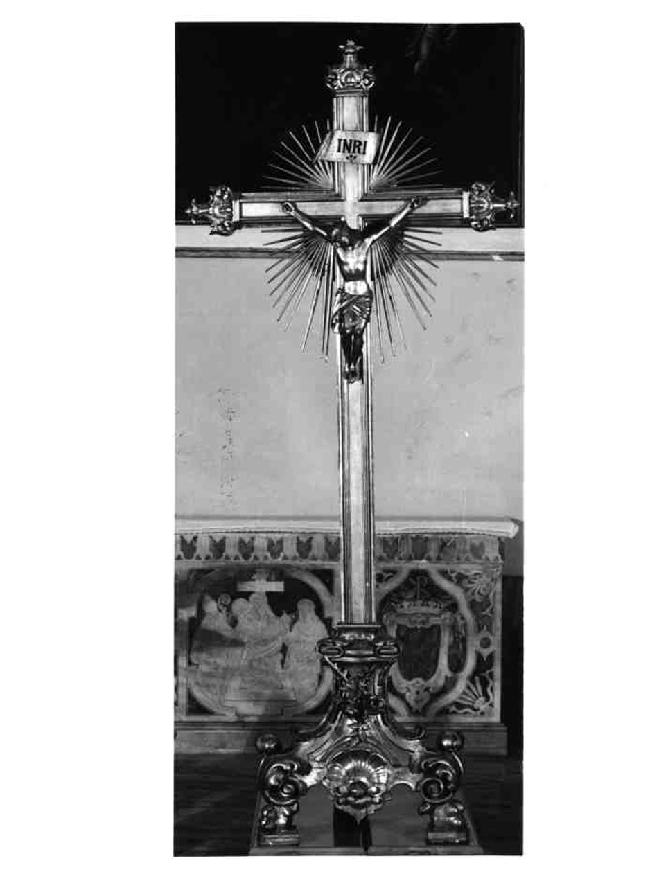 CROCE D'ALTARE - manifattura napoletana (Metà sec. XIX)