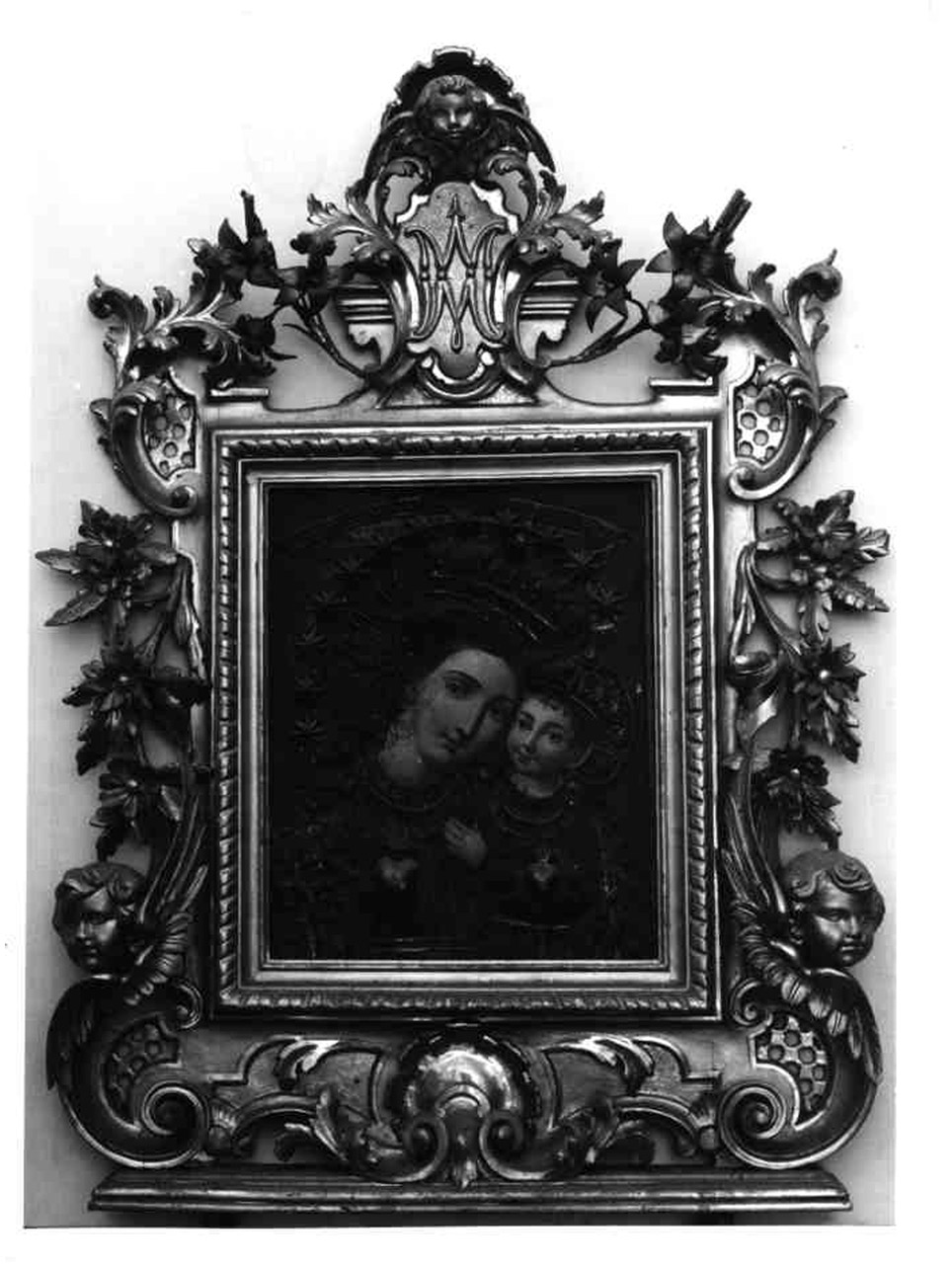 MADONNA CON BAMBINO (DIPINTO) - AMBITO NAPOLETANO (FINE sec. XIX)