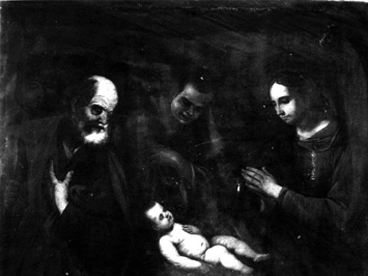 NATIVITA' DI GESU' (DIPINTO) - AMBITO NAPOLETANO (Prima metà sec. XVII)