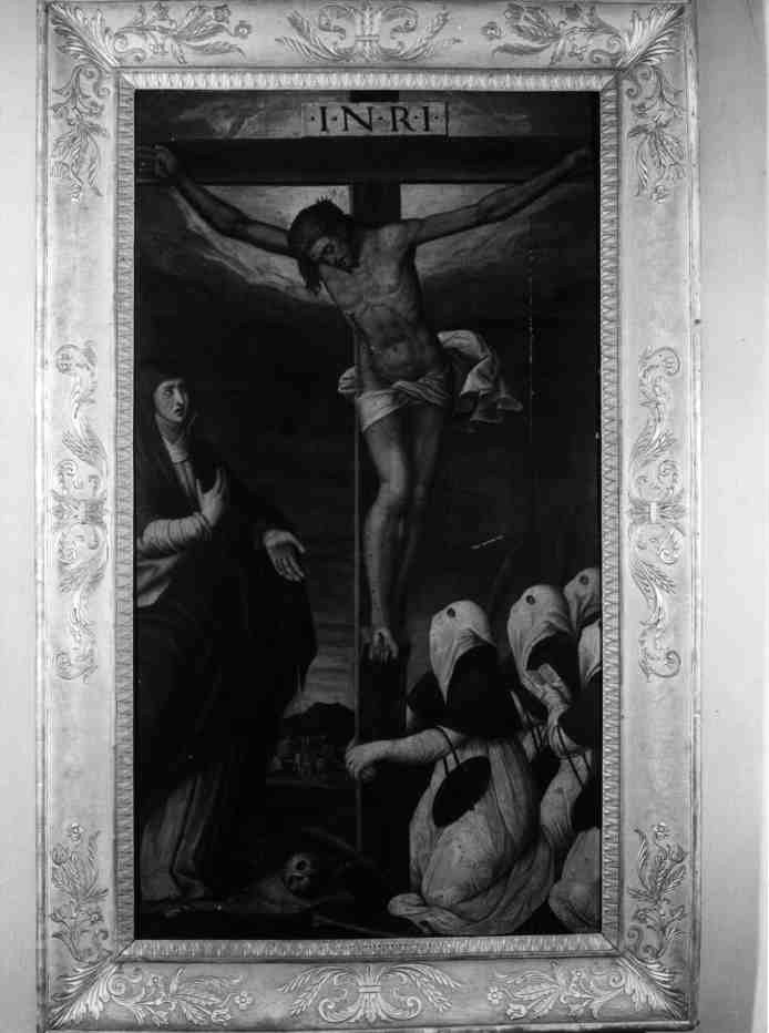 CRISTO CROCIFISSO (DIPINTO) - AMBITO NAPOLETANO (Seconda metà Sec. XVI)