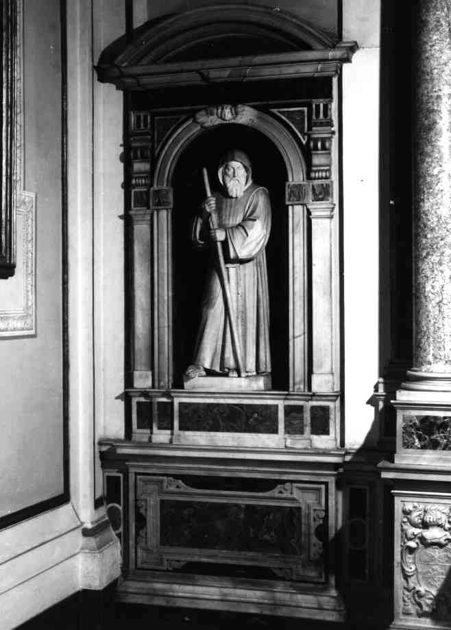 SAN FRANCESCO DI PAOLA (SCULTURA, ELEMENTO D'INSIEME) - AMBITO NAPOLETANO (Prima metà sec. XIX)