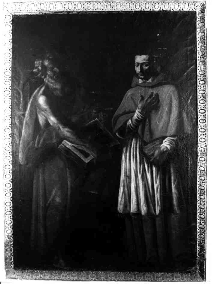 SAN GEROLAMO E SAN CARLO (DIPINTO) - AMBITO NAPOLETANO (SECONDO QUARTO sec. XVII)