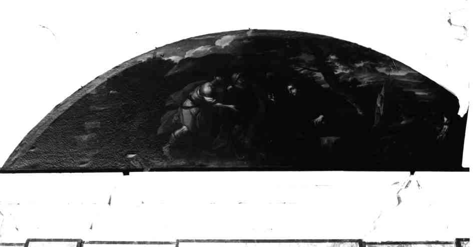 EPISODIO DELLA VITA DI SAN BENEDETTO (DIPINTO, ELEMENTO D'INSIEME) - AMBITO NAPOLETANO (Seconda metà sec. XVII)