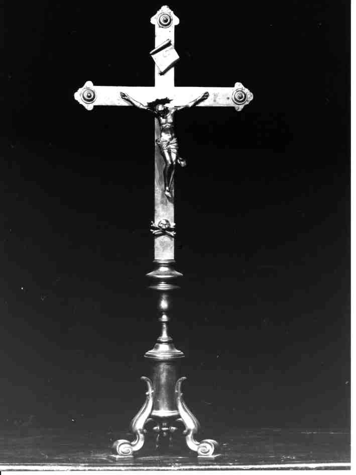 CROCE D'ALTARE - manifattura napoletana (Metà sec. XIX)