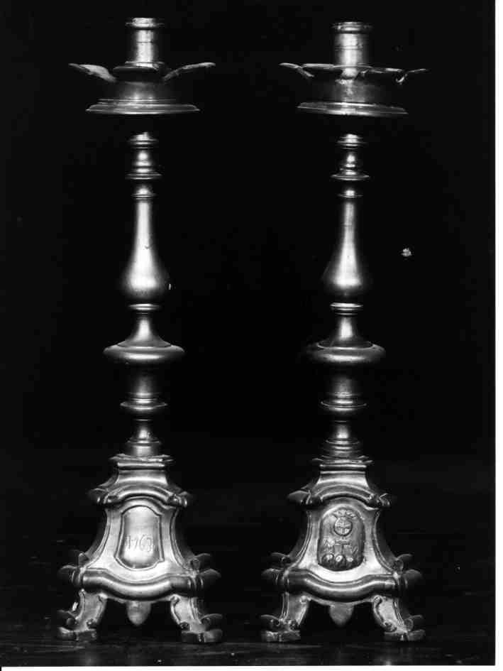 CANDELABRO D'ALTARE, SERIE - manifattura napoletana (TERZO QUARTO sec. XVIII)