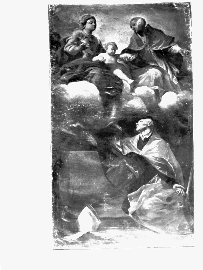 apparizione della Madonna (dipinto) di Lanfranco Giovanni (metà sec. XVII)