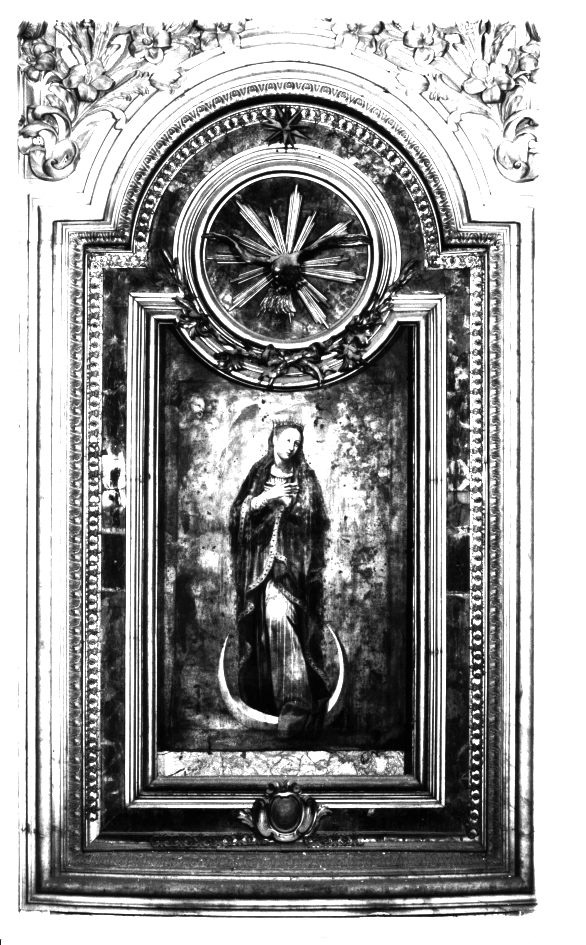 IMMACOLATA CONCEZIONE (DIPINTO, ELEMENTO D'INSIEME) - AMBITO NAPOLETANO (INIZIO sec. XVII)