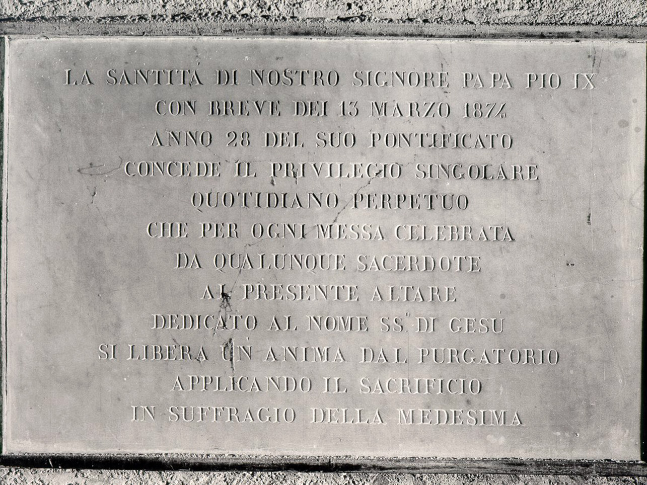 lapide celebrativa - bottega napoletana (sec. XIX)