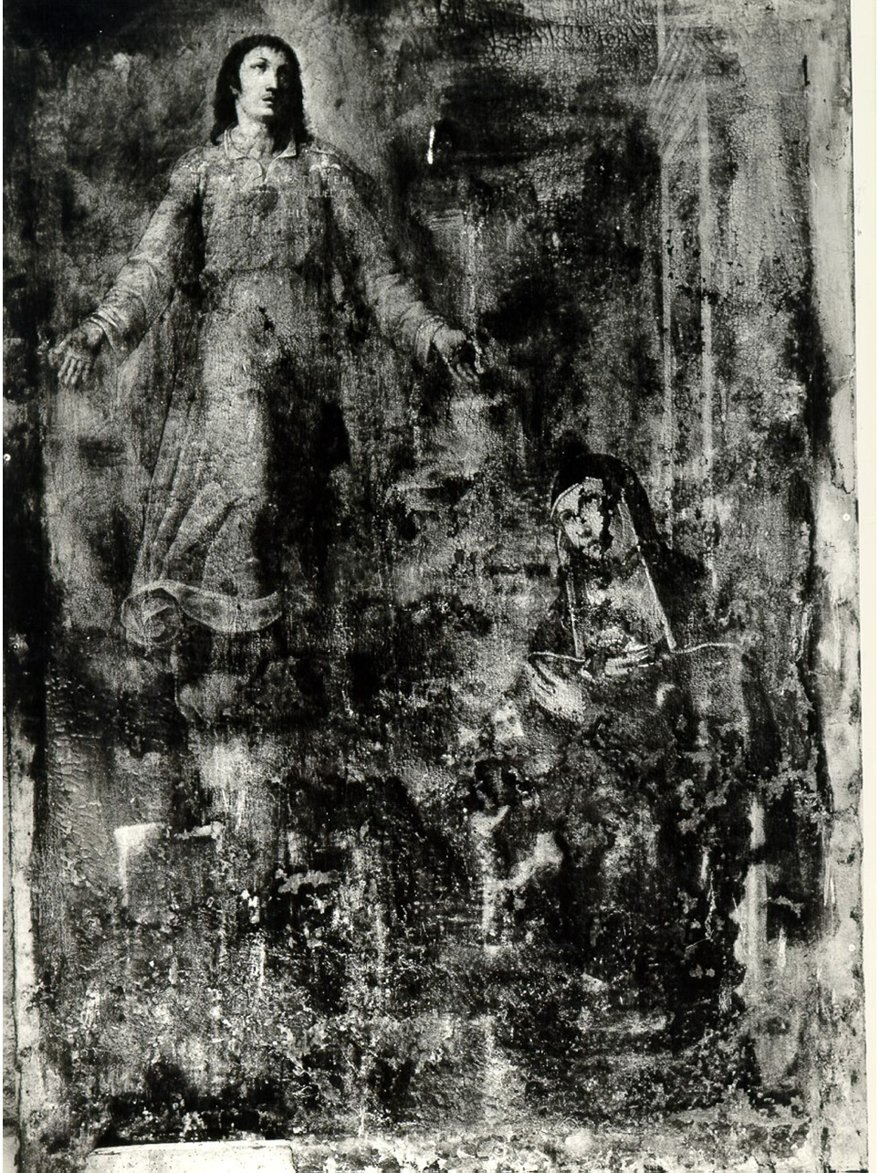 apparizione di San Giovanni Evangelista ad una monaca (dipinto) - ambito napoletano (seconda metà sec. XVI)