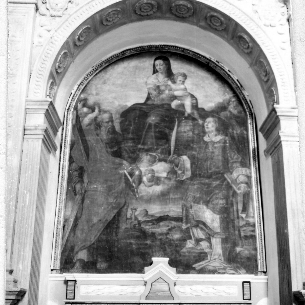 Madonna con Bambino e Santi (dipinto) - ambito Italia meridionale (metà sec. XVI)