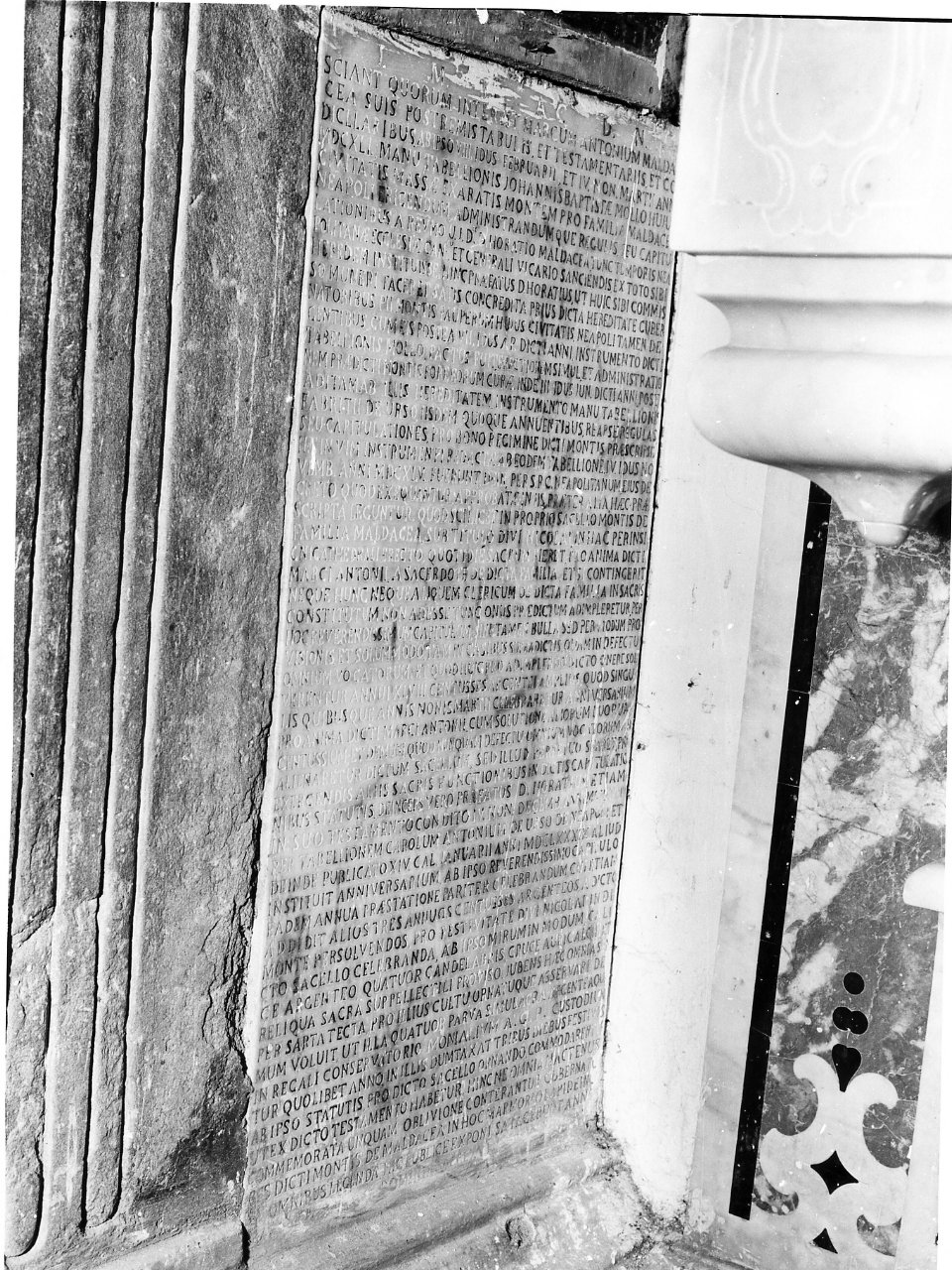 lapide commemorativa - bottega campana (sec. XVIII)