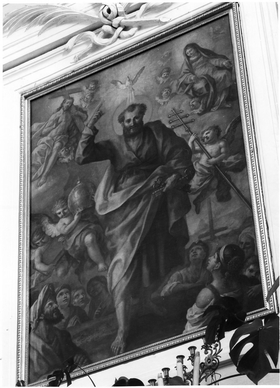 predica di San Pietro (dipinto) di Mozzillo Angelo (sec. XIX)