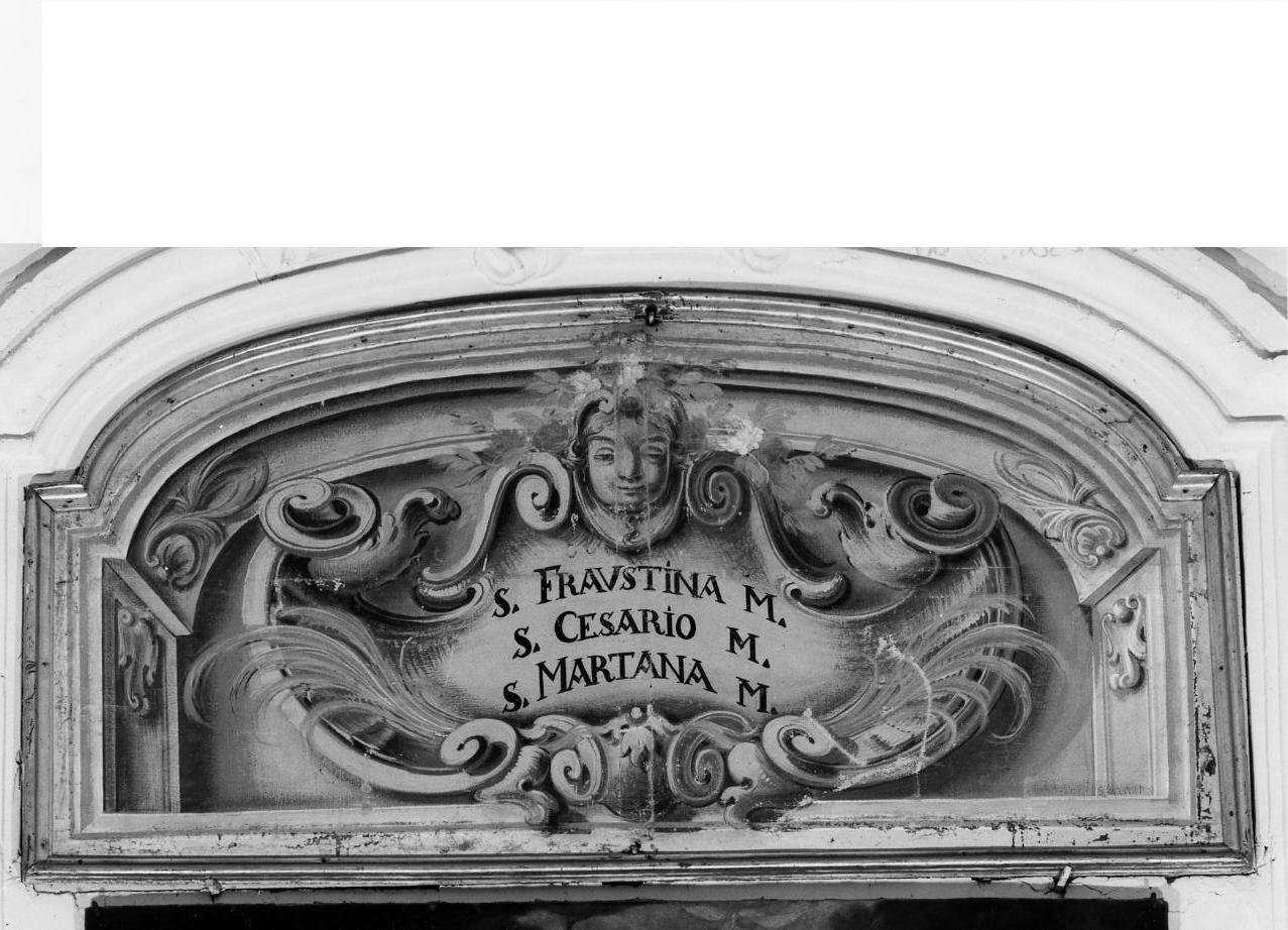 cartiglio con iscrizione (dipinto) - ambito campano (prima metà sec. XVIII)