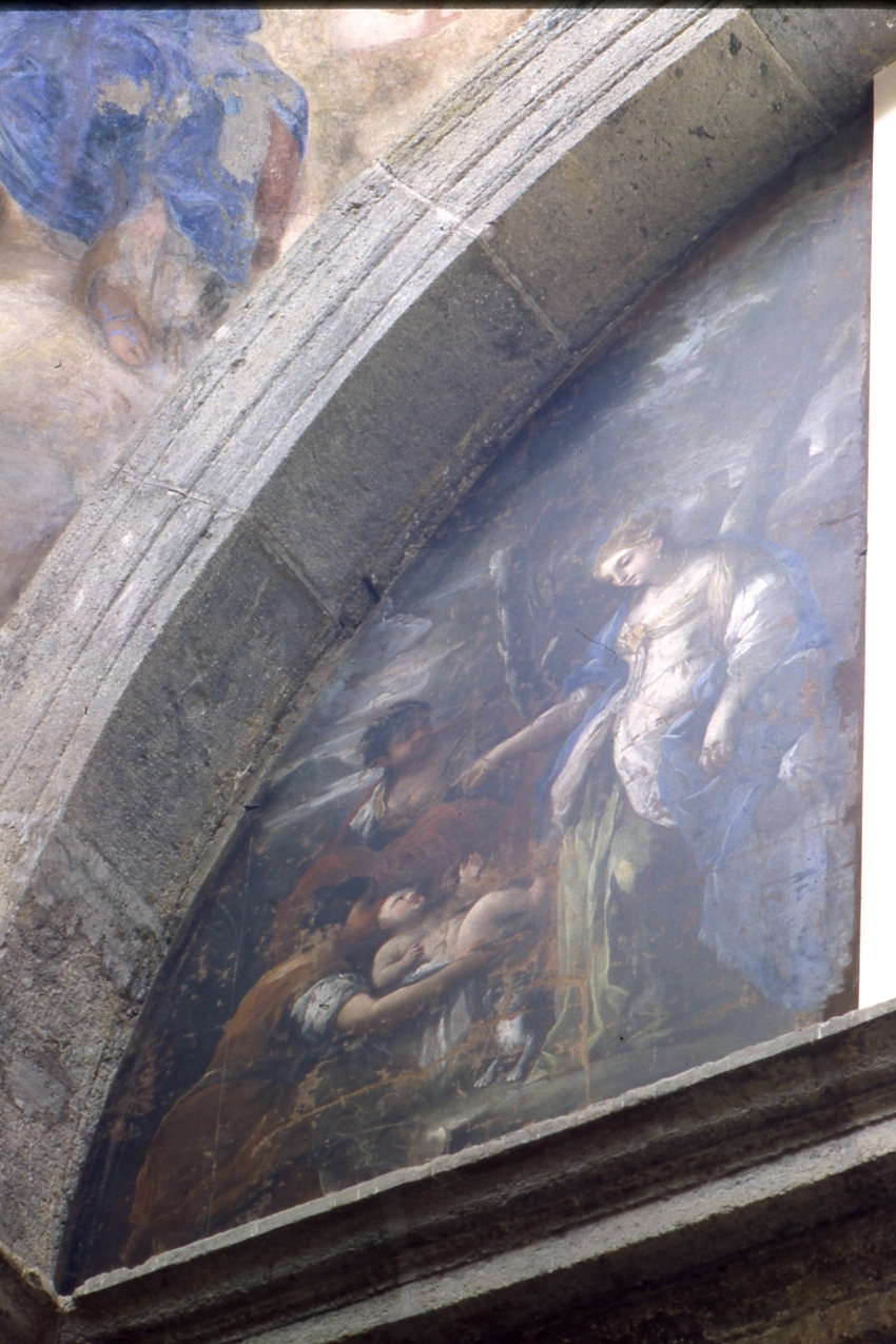 Mosè salvato dalle acque (dipinto) di Giordano Luca (maniera) (fine sec. XVII)