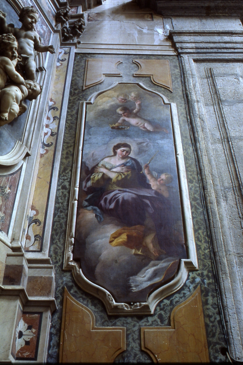 incoronazione di Maria Vergine (dipinto) di De Mura Francesco (maniera) (metà sec. XVIII)