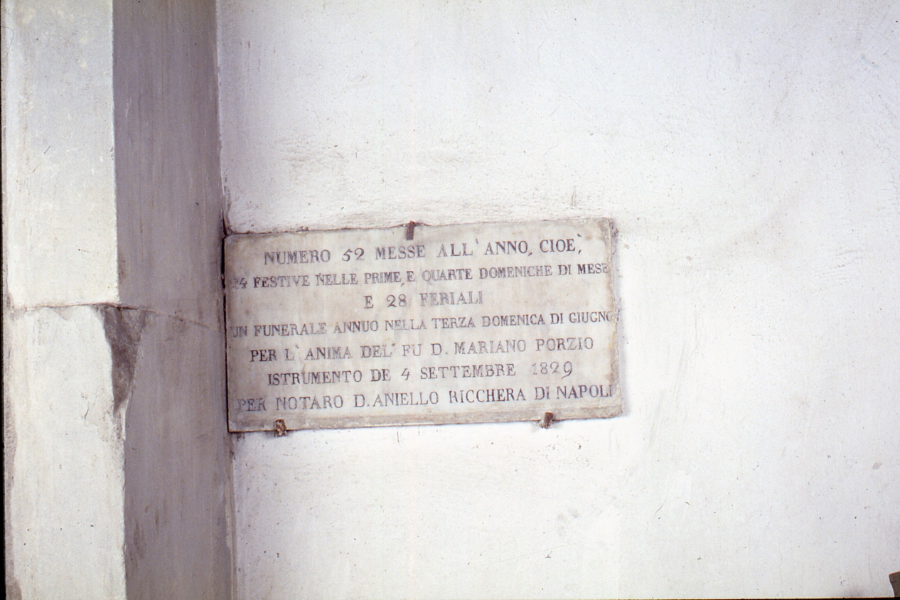 lapide documentaria - bottega napoletana (sec. XIX)