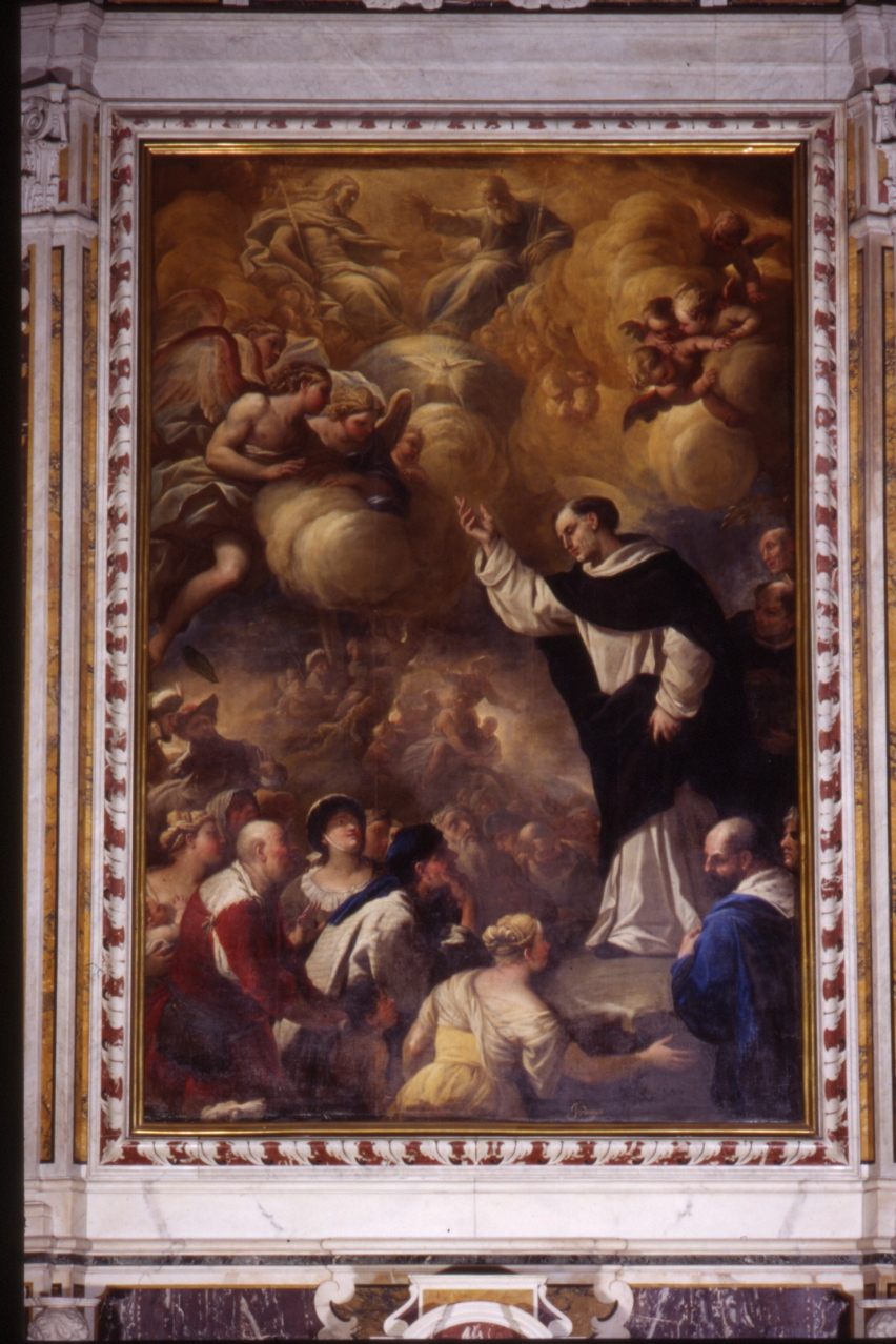 predica di San Vincenzo Ferrer (pala d'altare) di Giordano Luca (sec. XVII)