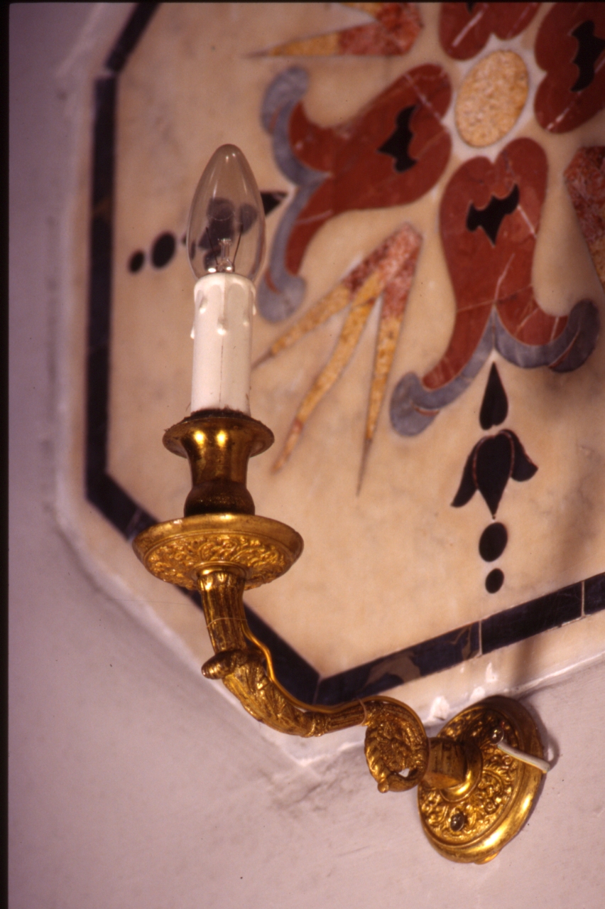 candeliere da parete, serie - bottega napoletana (primo quarto sec. XX)