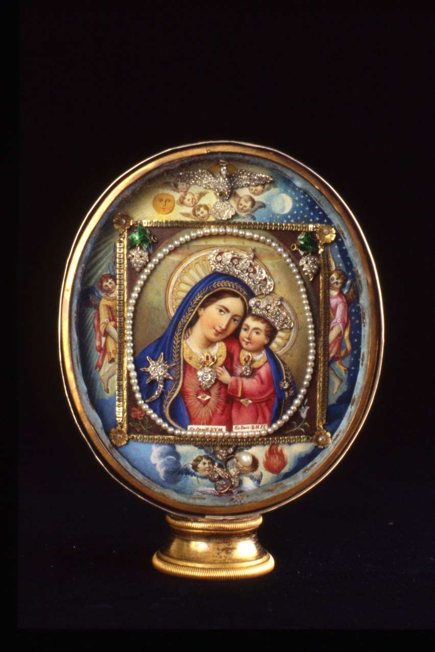 Madonna del Buon Consiglio (reliquiario a capsula - a medaglione) - bottega napoletana (seconda metà sec. XIX)