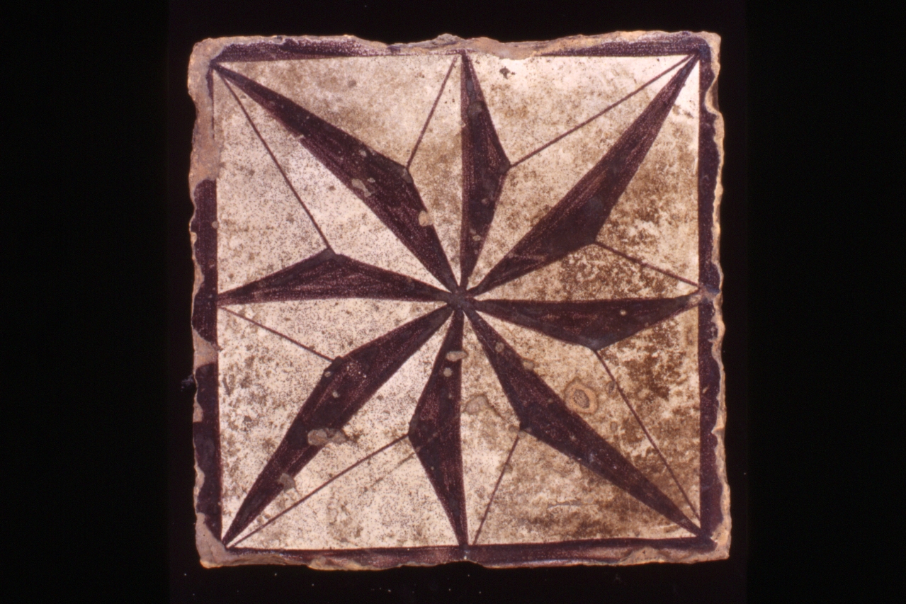 pavimento, frammento - bottega napoletana (seconda metà sec. XVIII)