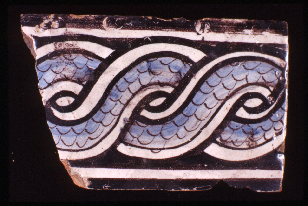 mattonella, frammento - bottega napoletana (seconda metà sec. XVIII)