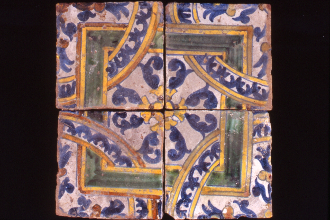 pavimento, frammento - bottega napoletana (metà sec. XVII)