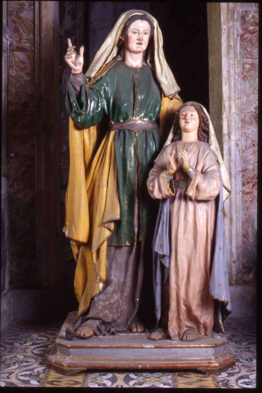 Maria Vergine bambina e Sant'Anna (gruppo scultoreo) - bottega napoletana (fine sec. XIX)