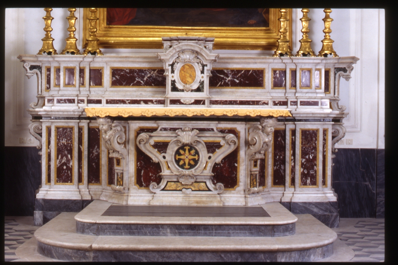 altare, insieme di Giustiniani Michelangelo, Cartolaro Pasquale (sec. XVIII)