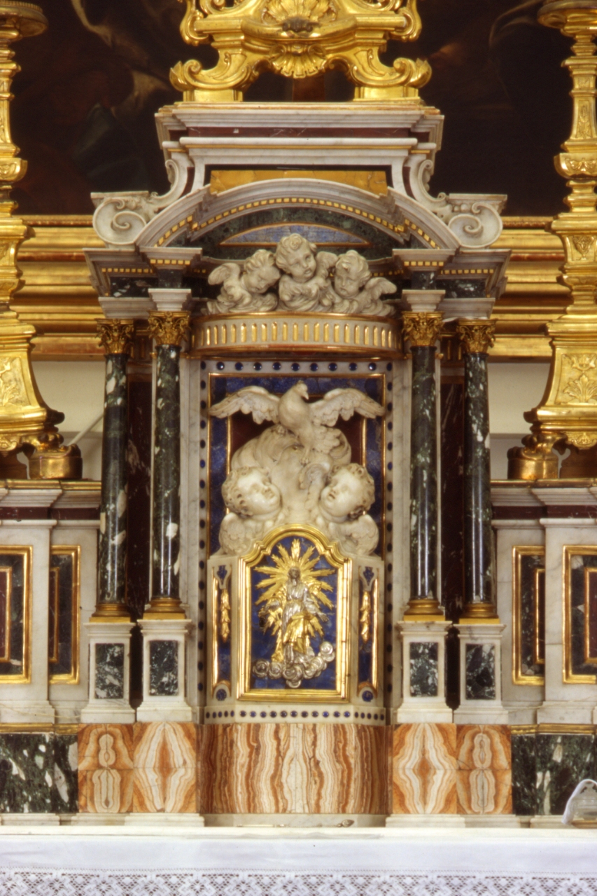 tabernacolo - a frontale architettonico, elemento d'insieme - bottega napoletana (sec. XIX)