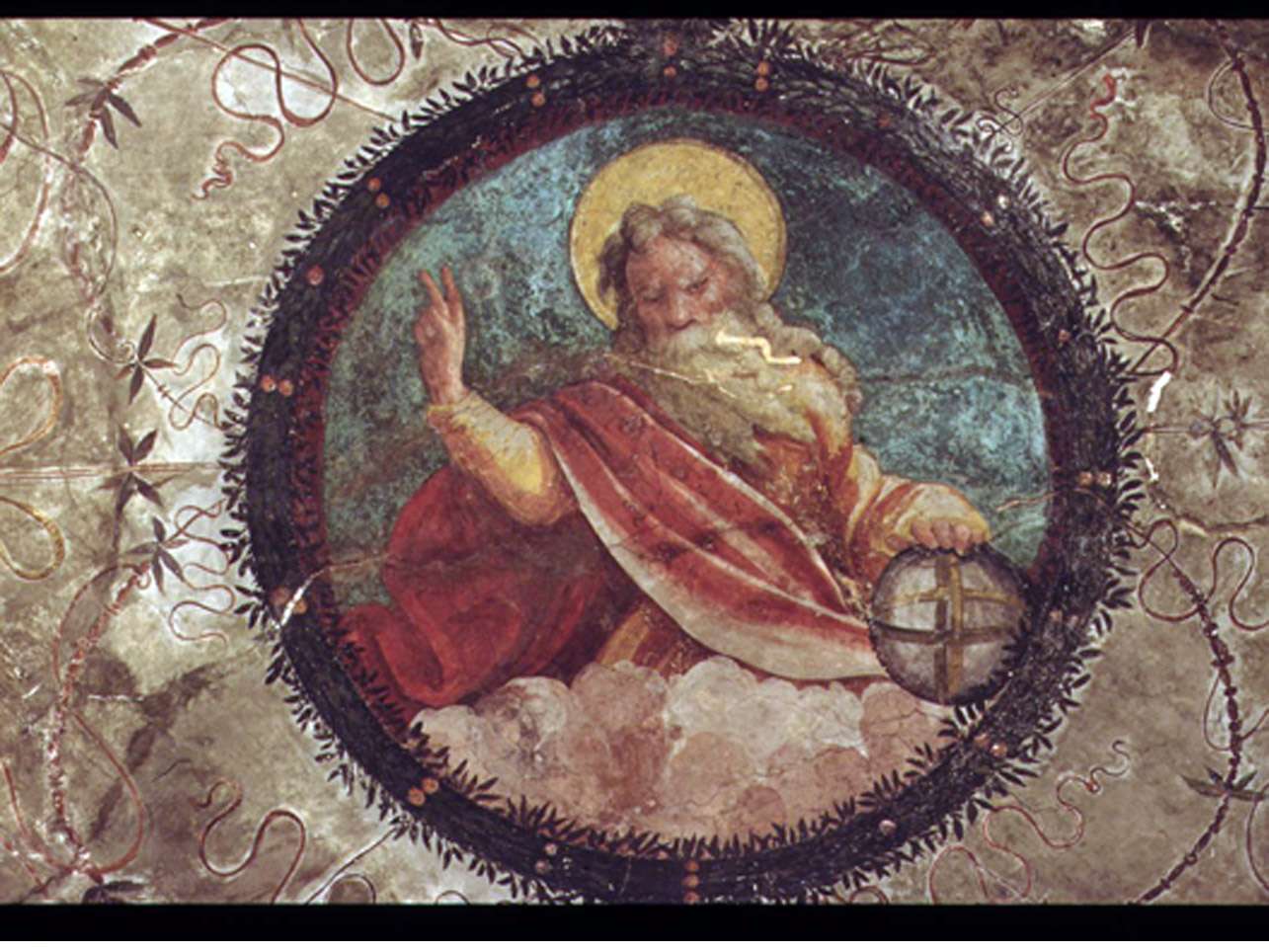 Dio Padre (dipinto, complesso decorativo) di Tesauro Agostino (secondo quarto sec. XVI)