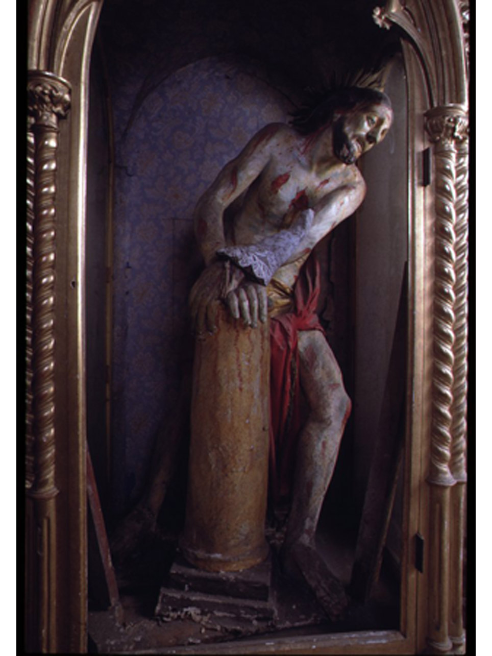 Cristo alla colonna (statua, elemento d'insieme) - bottega napoletana (metà sec. XIX)